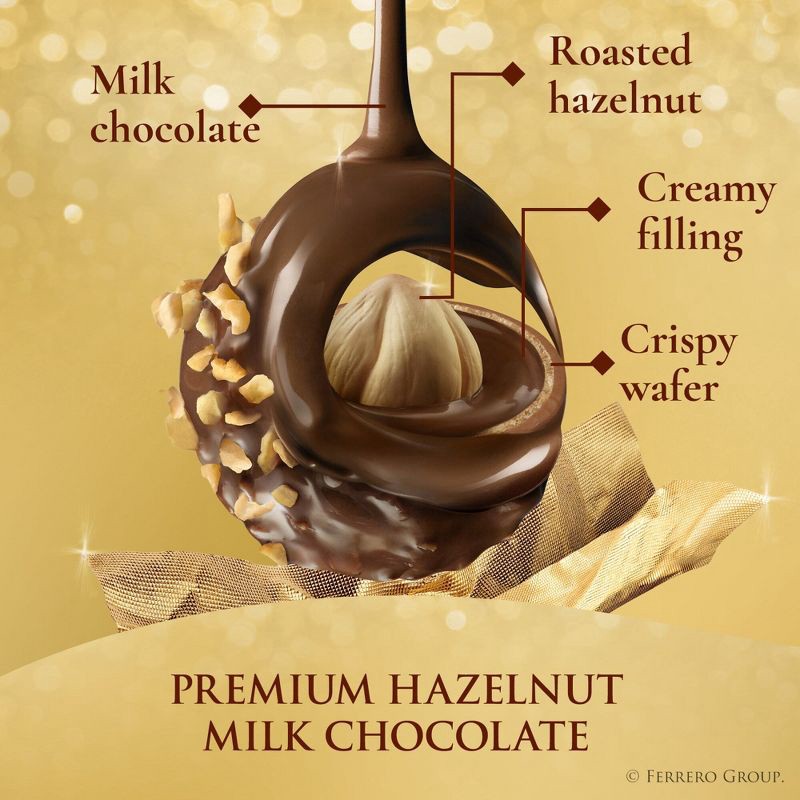 slide 3 of 9, Ferrero Rocher Candy Fine Hazelnut Chocolates 24ct, 24 ct