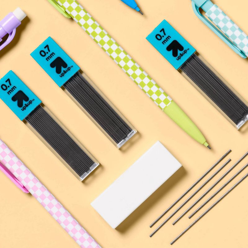 slide 2 of 4, Pencil Lead Refills and Eraser 0.7mm 90ct - up&up™: Mechanical Pencils Refills, No. 2 Lead, Black, Writing Instrument, 90 ct