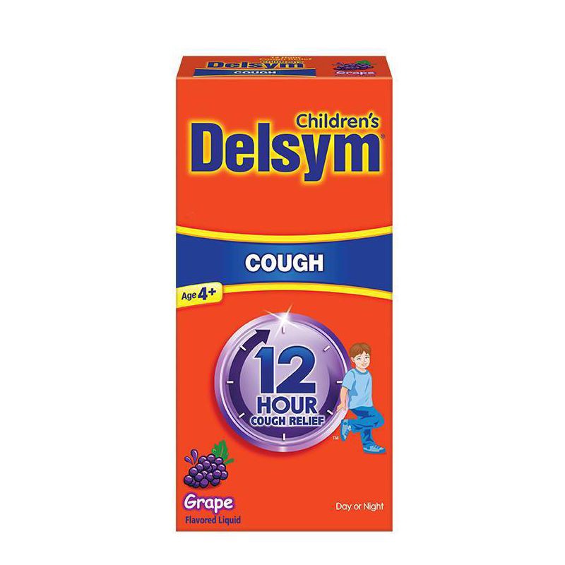 slide 2 of 6, Children's Delsym Cough Relief Liquid - Dextromethorphan - Grape - 5 fl oz, 5 fl oz