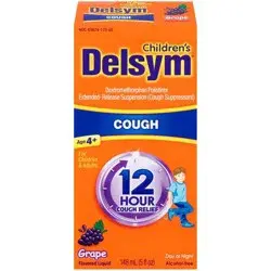 Children's Delsym Cough Relief Liquid - Dextromethorphan - Grape - 5 fl oz