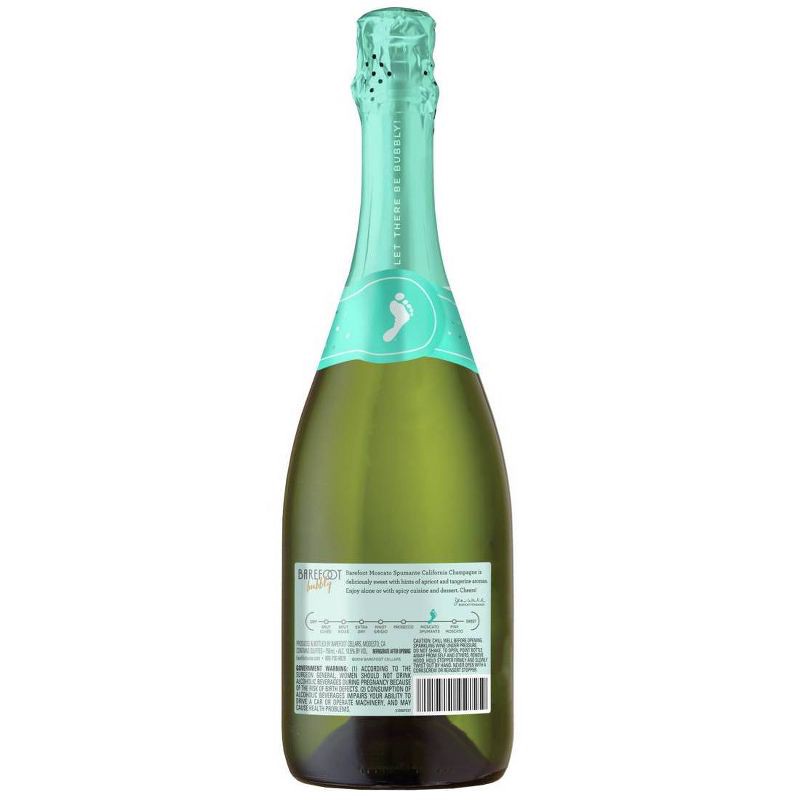 slide 2 of 3, Barefoot Bubbly Moscato Spumante Champagne Sparkling Wine - 750ml Bottle, 750 ml