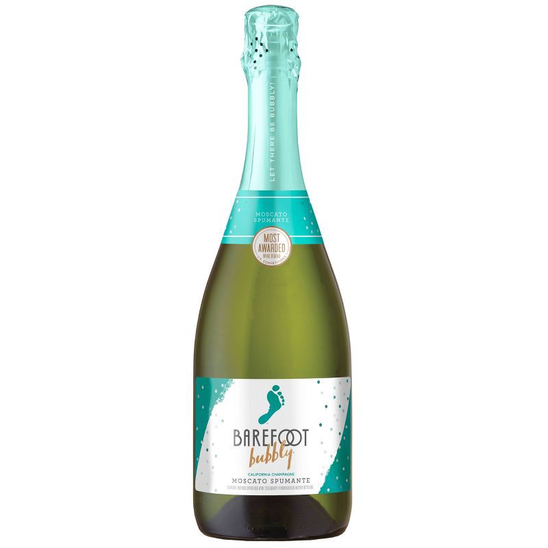 slide 1 of 3, Barefoot Bubbly Moscato Spumante Champagne Sparkling Wine - 750ml Bottle, 750 ml