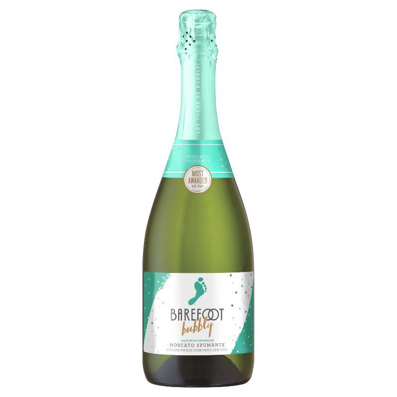 slide 1 of 6, Barefoot Bubbly Moscato Spumante Champagne Sparkling Wine - 750ml Bottle, 750 ml