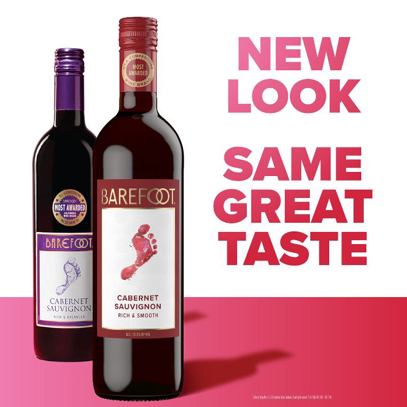 slide 9 of 9, Barefoot Cellars Cabernet Sauvignon Red Wine - 750ml Bottle, 750 ml