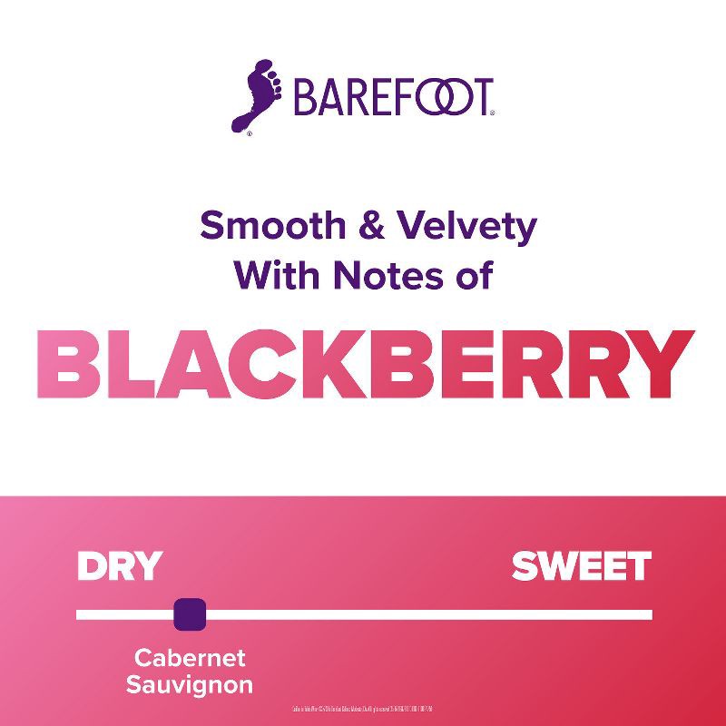 slide 7 of 9, Barefoot Cellars Cabernet Sauvignon Red Wine - 750ml Bottle, 750 ml