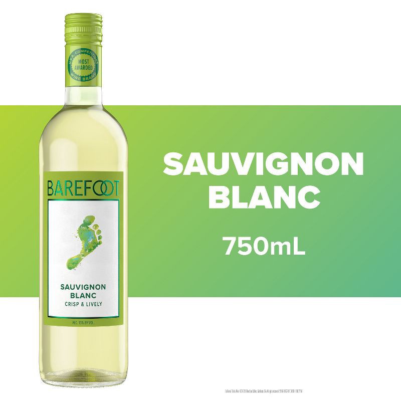 slide 2 of 9, Barefoot Cellars Sauvignon Blanc White Wine - 750ml Bottle, 750 ml