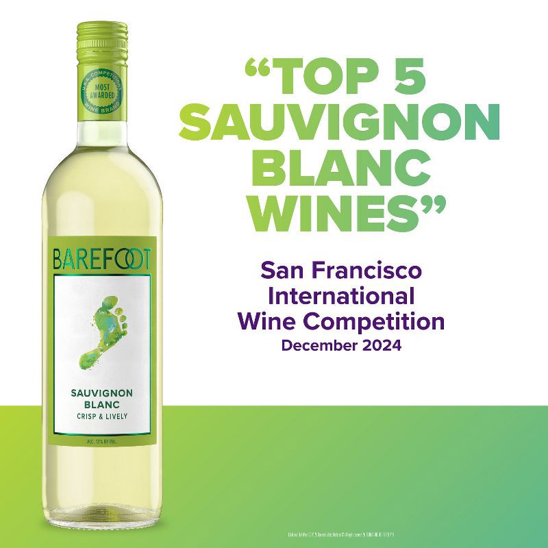slide 7 of 9, Barefoot Cellars Sauvignon Blanc White Wine - 750ml Bottle, 750 ml
