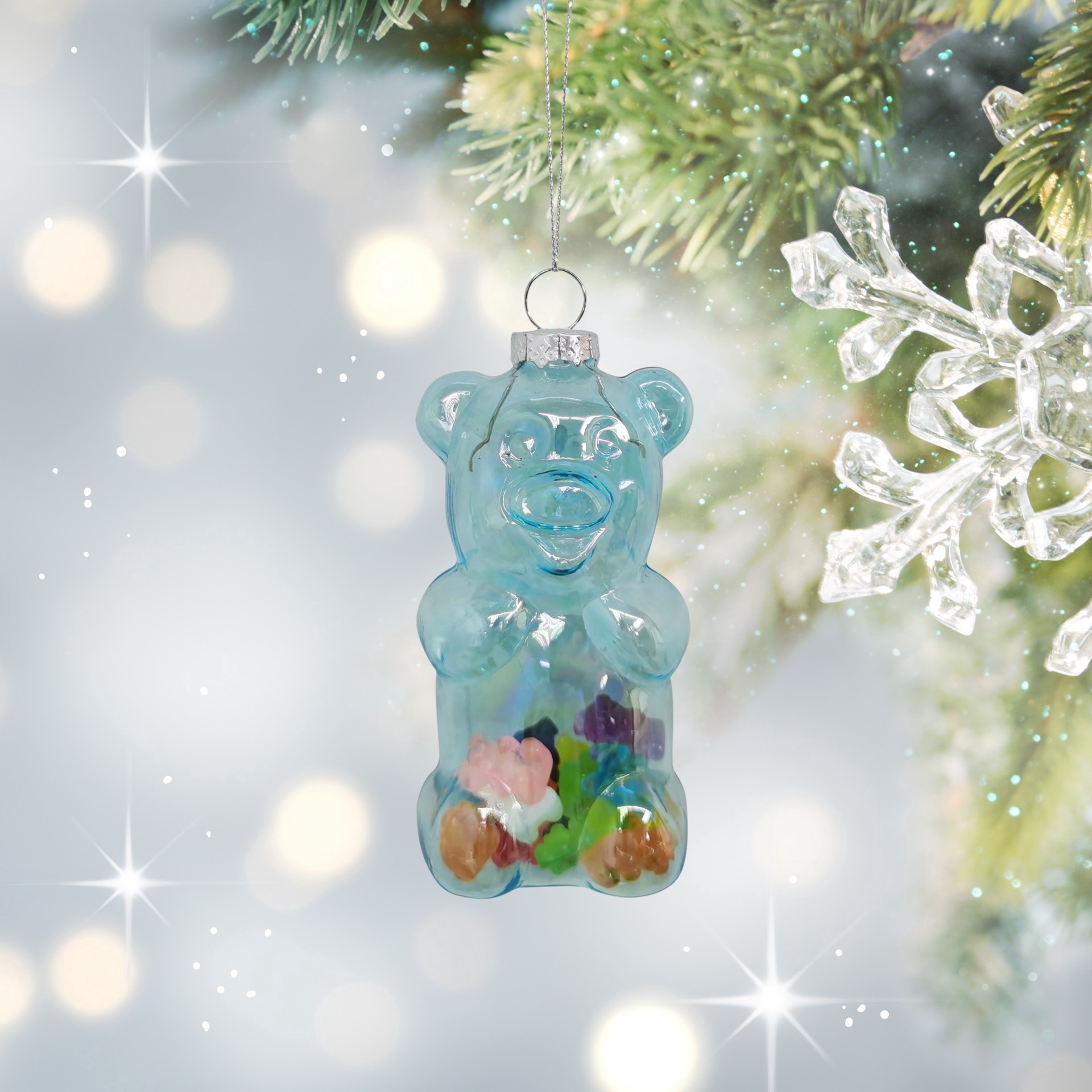 slide 2 of 3, 4.5" Gummy Bear Glass Ornament By Ashland, 4.5 in