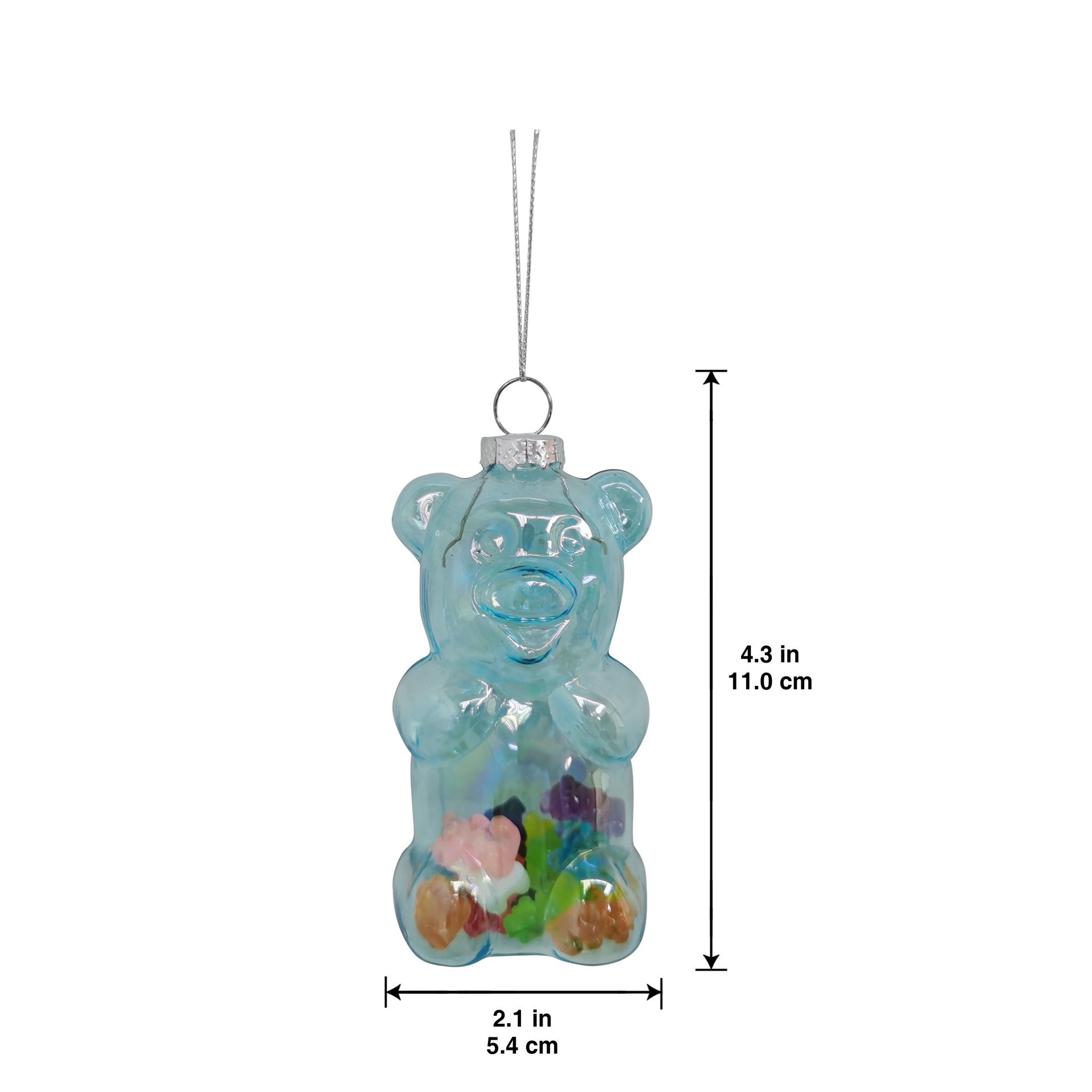 slide 3 of 3, 4.5" Gummy Bear Glass Ornament By Ashland, 4.5 in