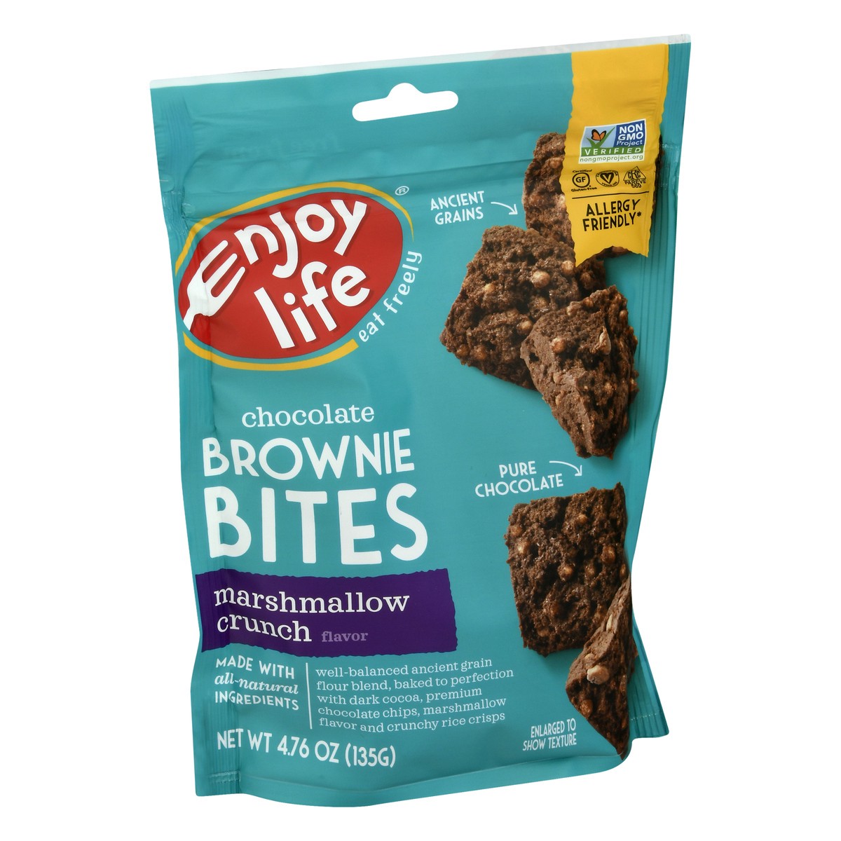 slide 2 of 9, Enjoy Life Brownie Bites Marshmallow Crunch, 4.76 oz