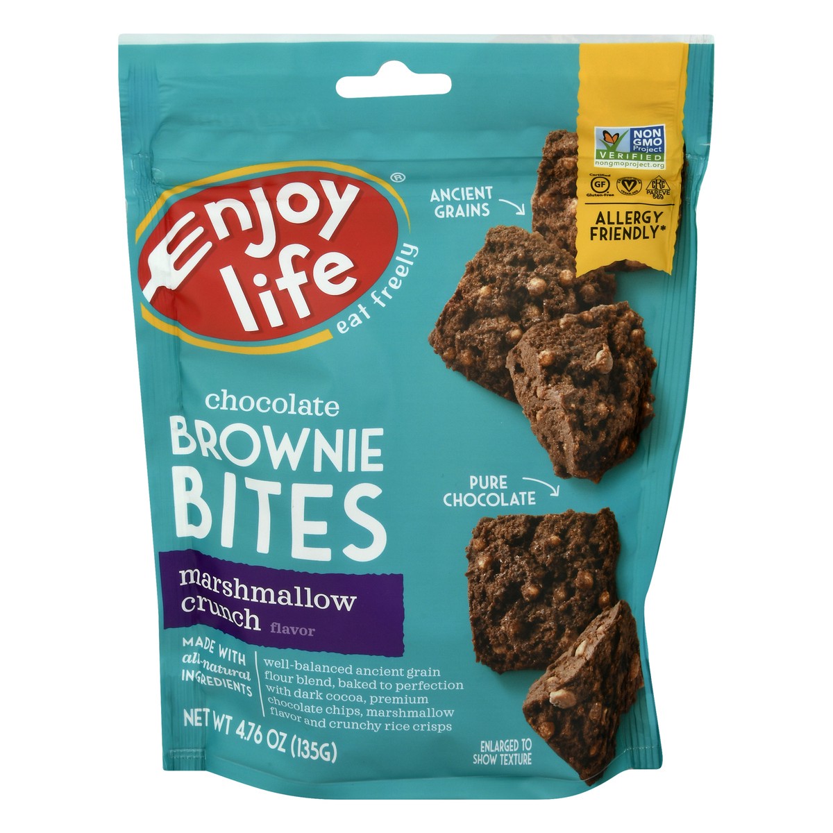 slide 1 of 9, Enjoy Life Brownie Bites Marshmallow Crunch, 4.76 oz