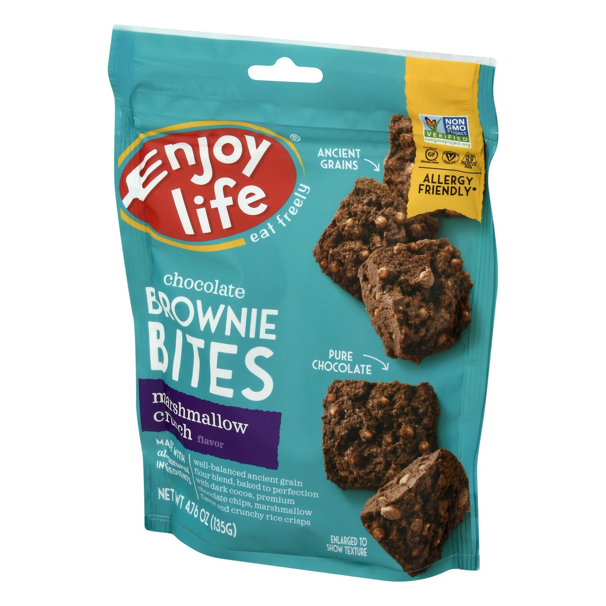 slide 3 of 9, Enjoy Life Brownie Bites Marshmallow Crunch, 4.76 oz