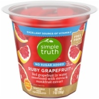 slide 1 of 1, Simple Truth No Sugar Added Ruby Grapefruit Fruit Cup, 7 oz