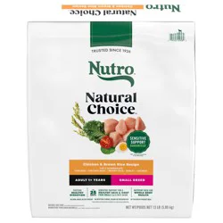 Nutro Natural Choice Small Breed Dog Food Dry, Chicken & Brown Rice Recipe, 13 lb. Bag