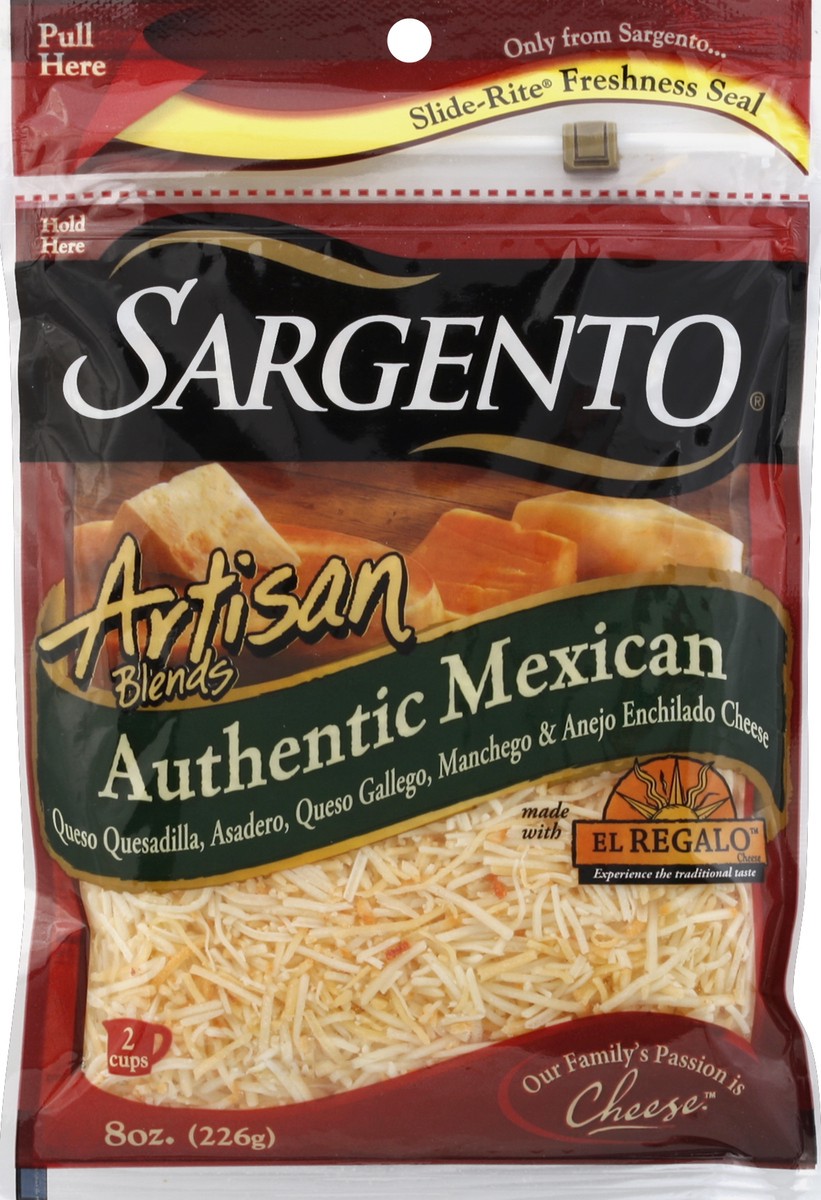 slide 4 of 6, Sargento Cheese, Authentic Mexican, 8 oz