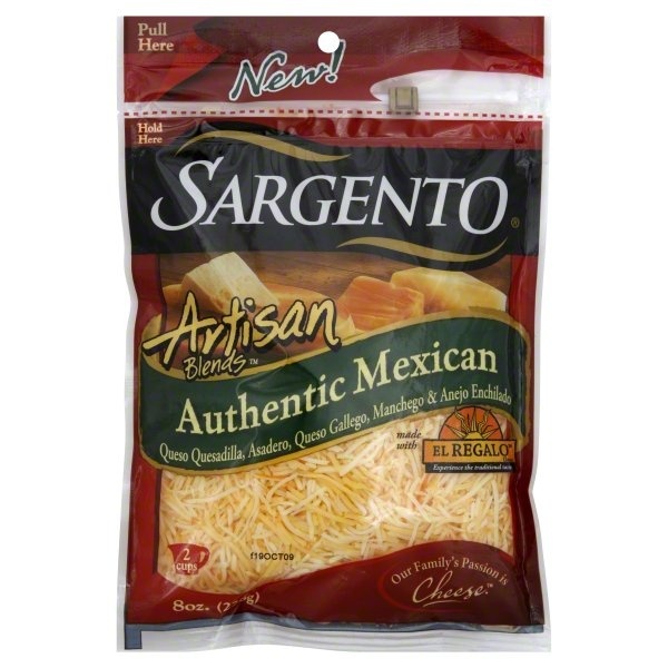 slide 1 of 6, Sargento Cheese, Authentic Mexican, 8 oz