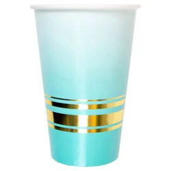 Papyrus Ombre Teal & Gold Cups