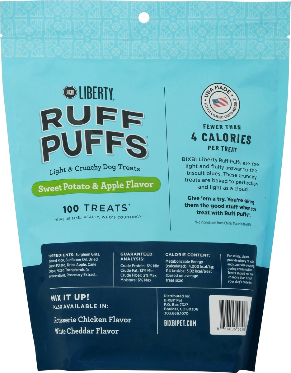 slide 5 of 9, Liberty Ruff Puffs Sweet Potato & Apple Flavor Dog Treats 100 ea, 100 ct