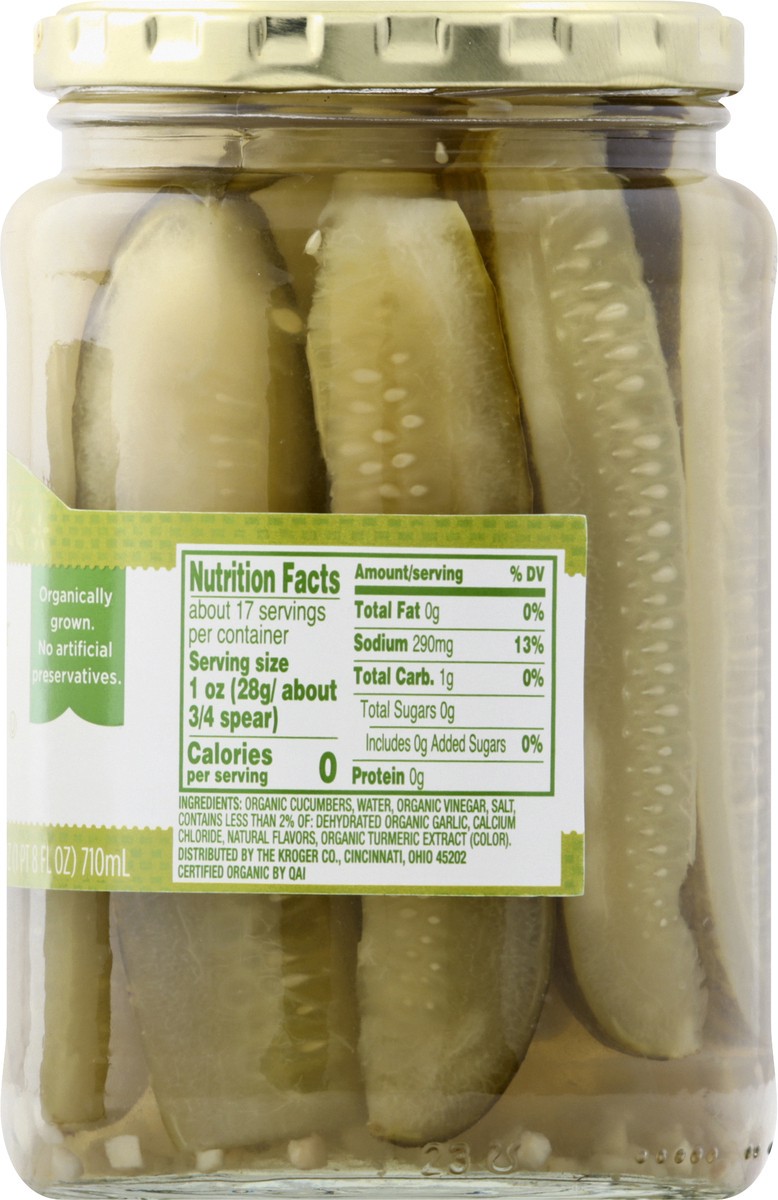 slide 10 of 10, Simple Truth Organic Pickle 24 oz, 24 oz