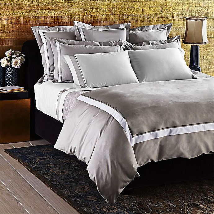 slide 1 of 1, Frette At Home Arno King Duvet Cover - Stone/White, 1 ct