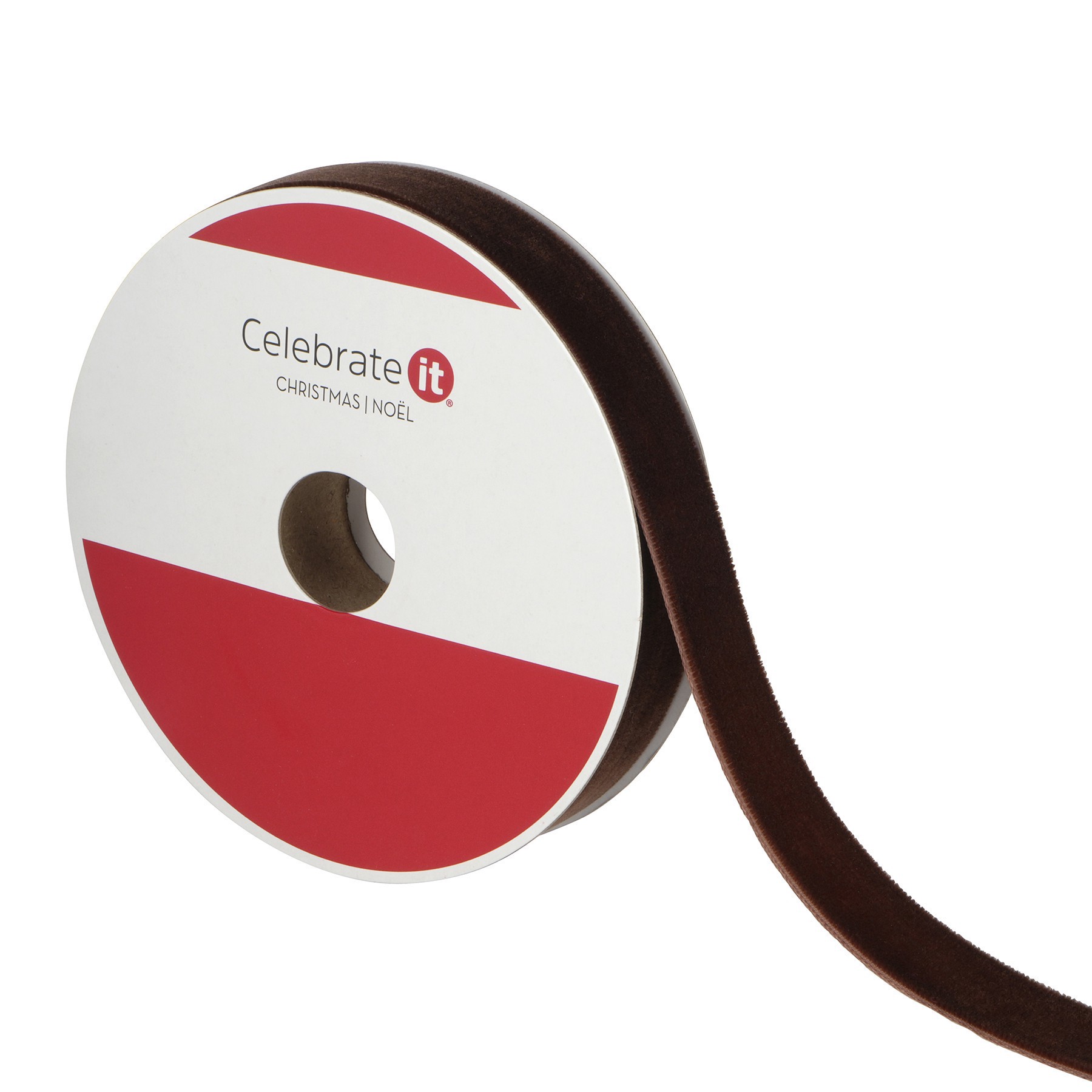 slide 2 of 3, 5/8" X 15ft. Brown Velvet Ribbon By Celebrate It, 5/8 in x 15 ft
