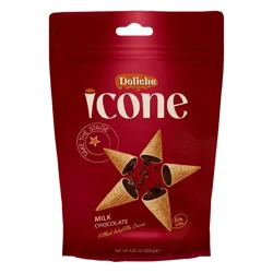 Doliche Icone Milk Chocolate Bite Size Filled Waffle Cones 4.23 oz