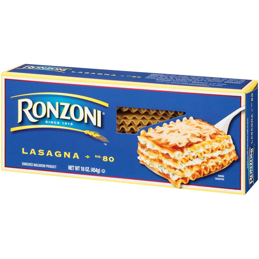 slide 5 of 8, Ronzoni Lasagna Noodles, 16 oz
