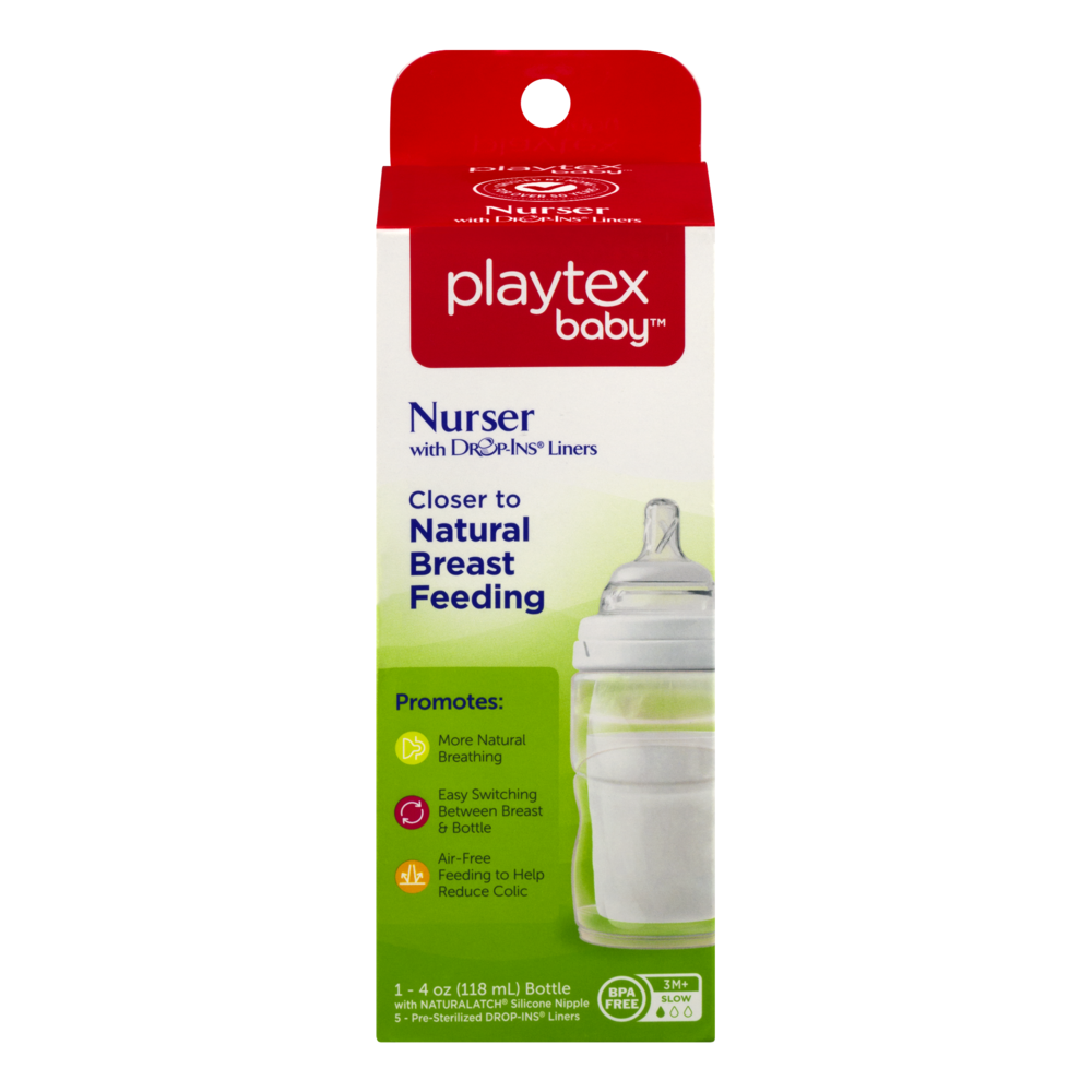 slide 1 of 6, Playtex Nurser with Drop-Ins Liners, 4 oz