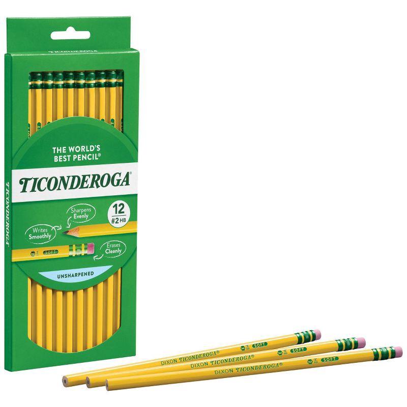 slide 4 of 7, Ticonderoga 12ct Pencil Yellow, 12 ct