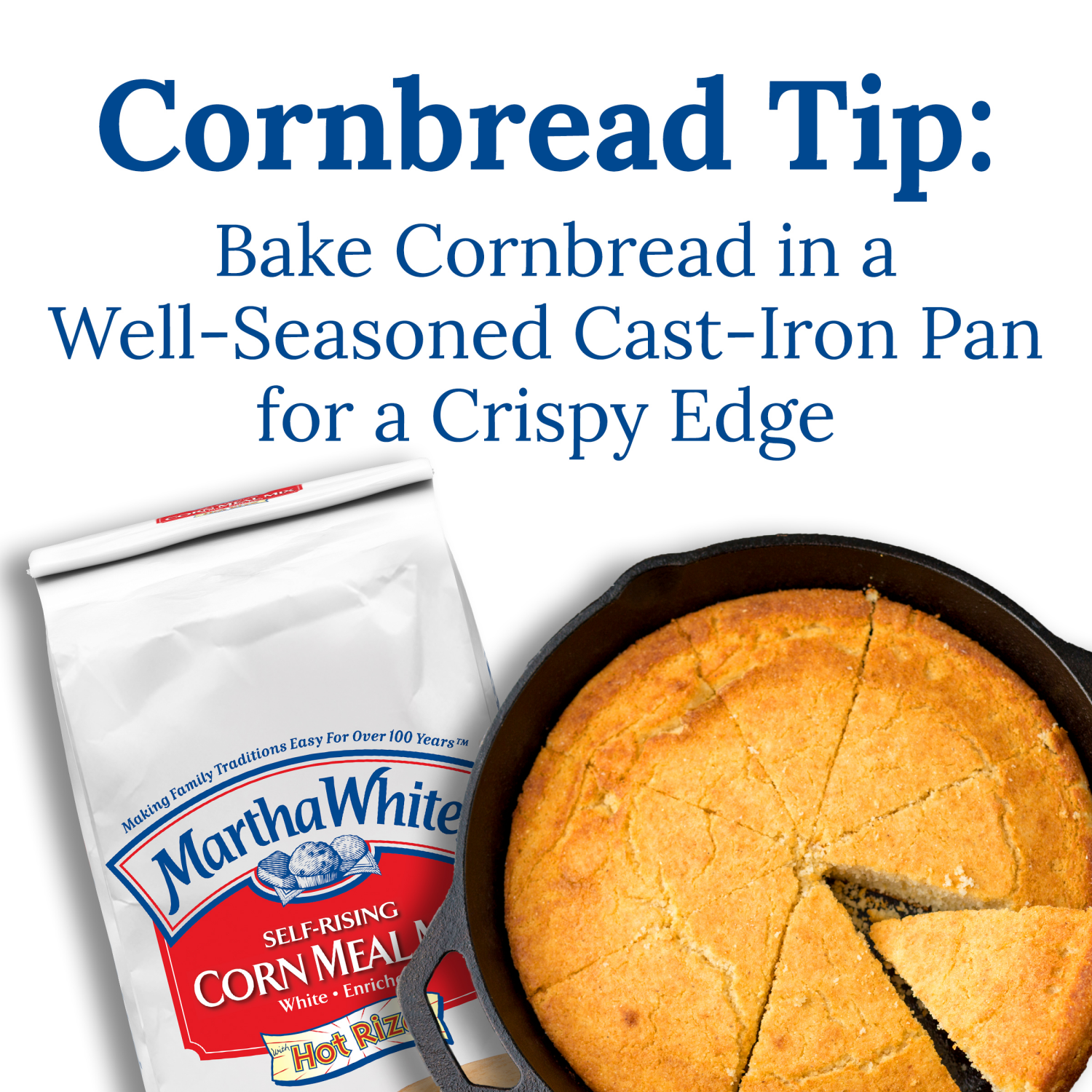 slide 6 of 6, Martha White Self-Rising White Enriched Corn Meal Mix 32 oz, 32 oz