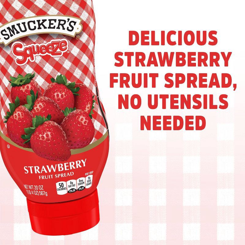 slide 3 of 5, Smucker's Squeeze Strawberry Fruit Spread - 20oz, 20 oz