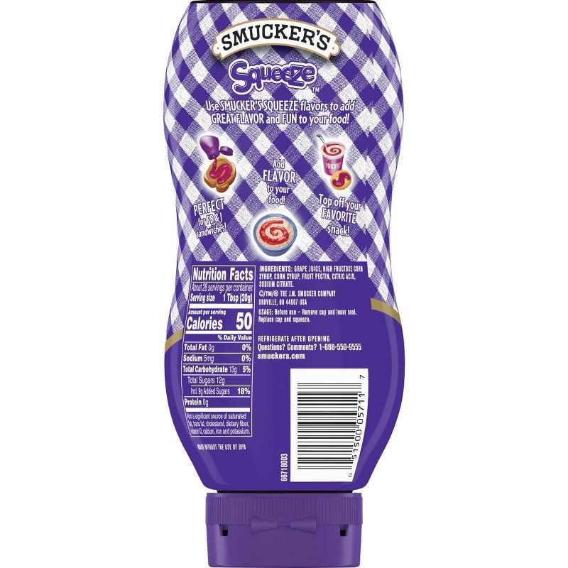 slide 3 of 5, Smucker's Squeeze Grape Jelly - 20oz, 20 oz