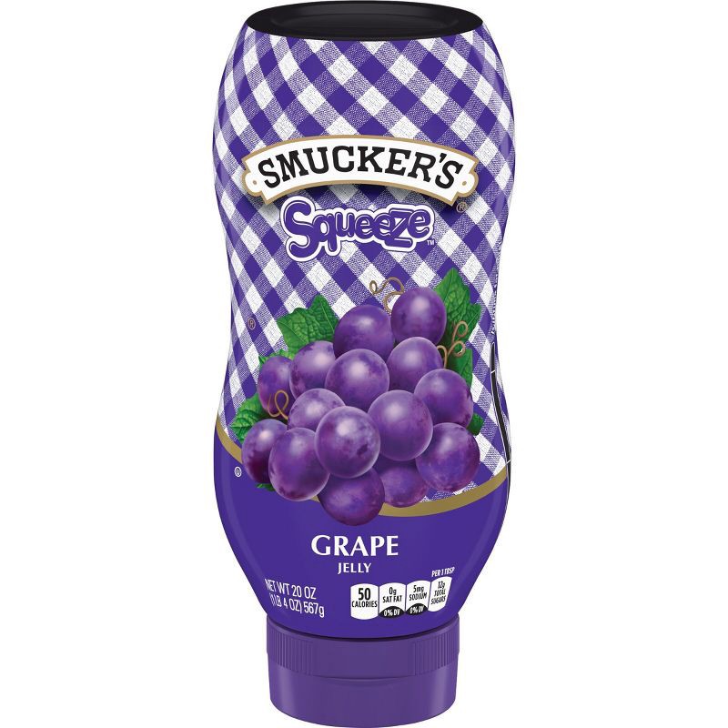 slide 1 of 5, Smucker's Squeeze Grape Jelly - 20oz, 20 oz