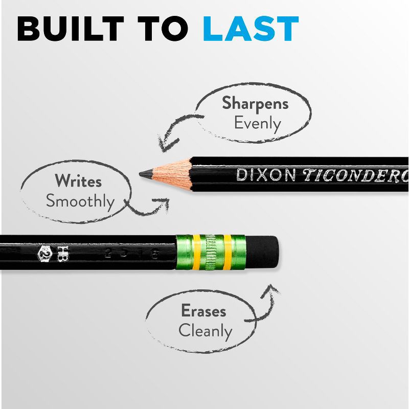 slide 3 of 7, Ticonderoga 12ct Pencil Black, 12 ct