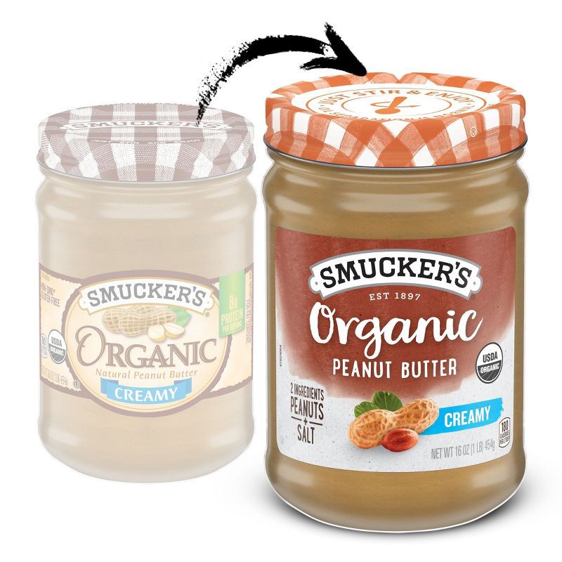 slide 2 of 5, Smucker's Organic Natural Creamy Peanut Butter - 16oz, 16 oz