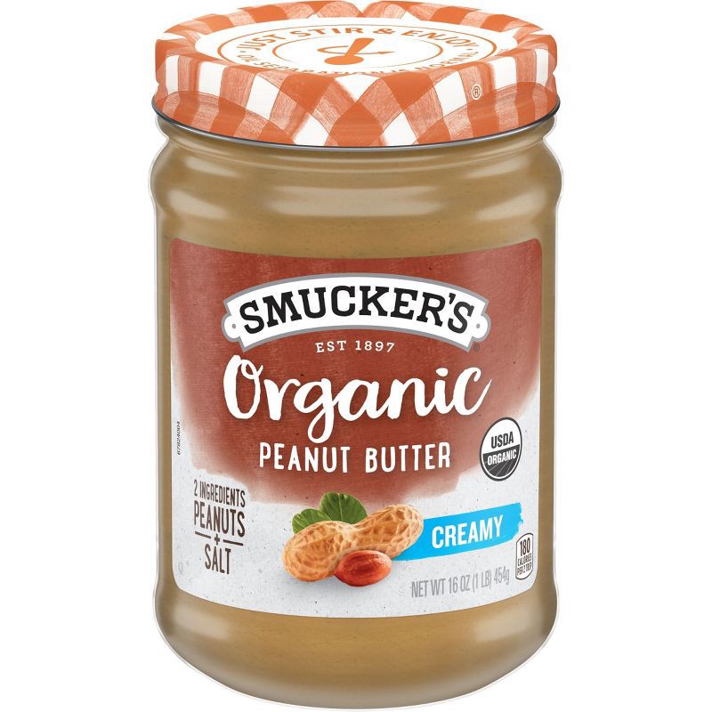 slide 1 of 5, Smucker's Organic Natural Creamy Peanut Butter - 16oz, 16 oz