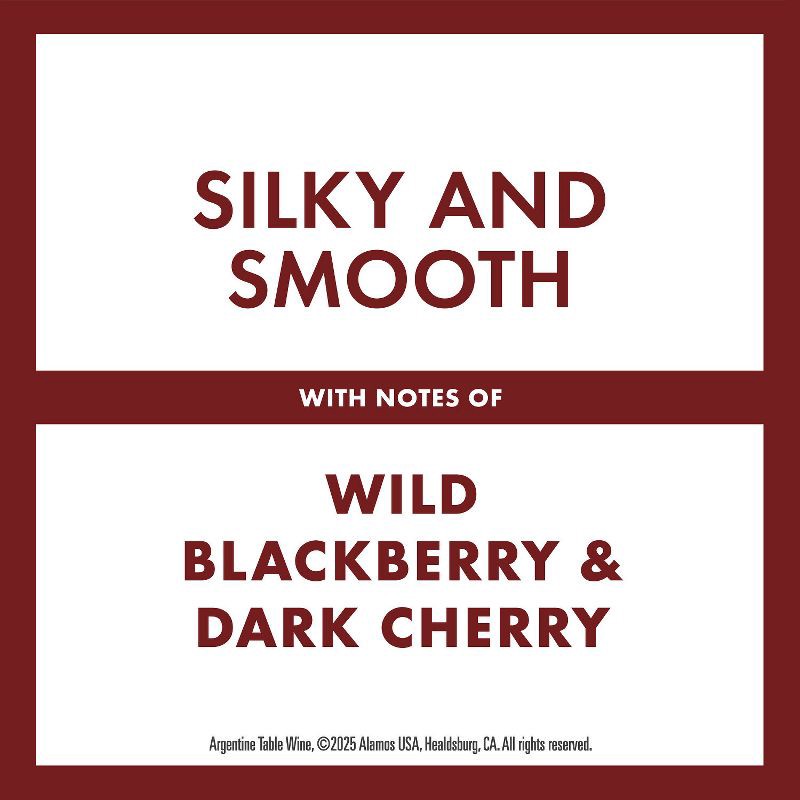 slide 3 of 8, Alamos Malbec Argentina Red Wine - 750ml Bottle, 750 ml