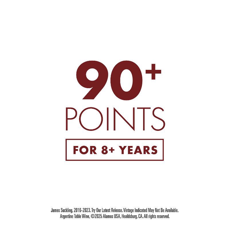 slide 4 of 8, Alamos Malbec Argentina Red Wine - 750ml Bottle, 750 ml