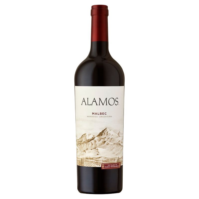 slide 6 of 9, Alamos Malbec Argentina Red Wine - 750ml Bottle, 750 ml