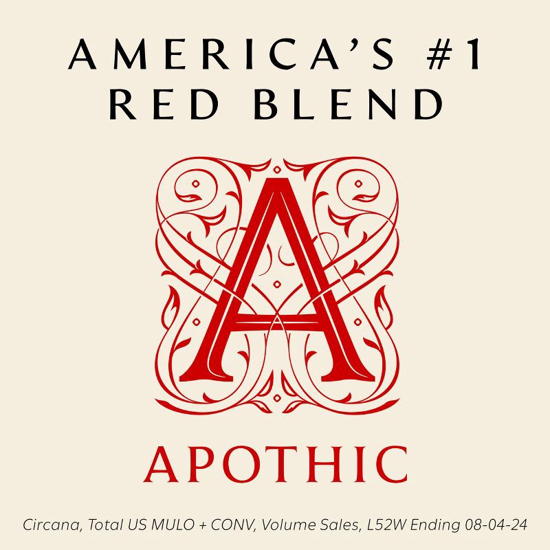 slide 5 of 6, Apothic Red Blend Red Wine - 750ml Bottle, 750 ml