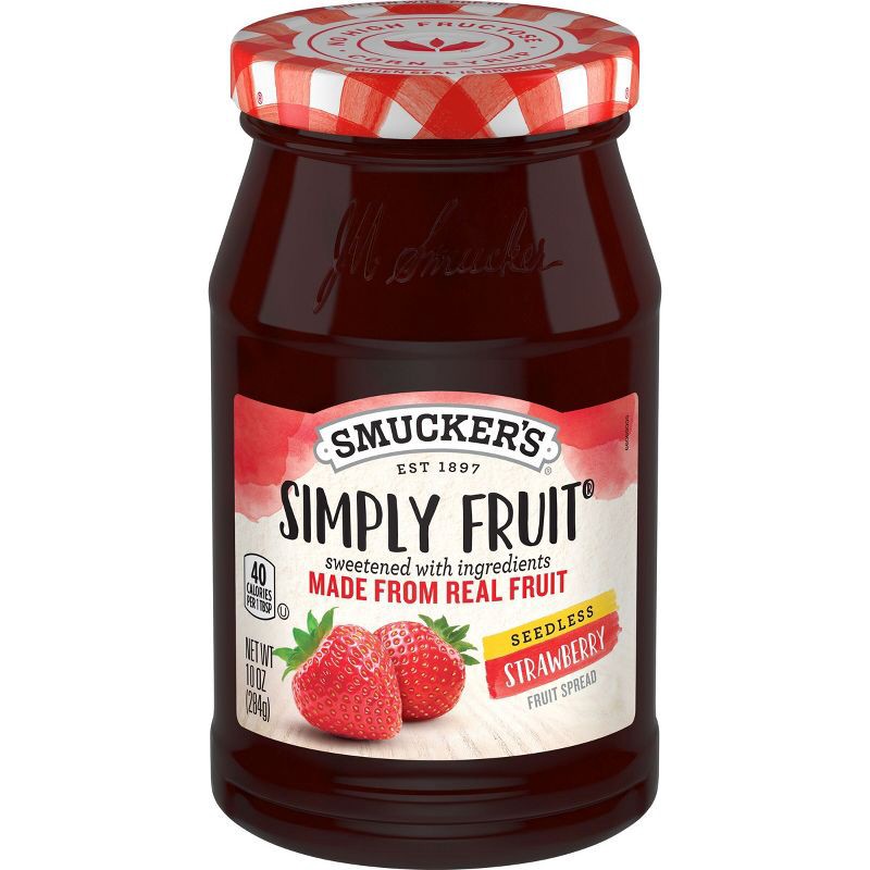 slide 1 of 4, Smucker's Simply Fruit Seedless Strawberry Fruit Spread - 10oz, 10 oz