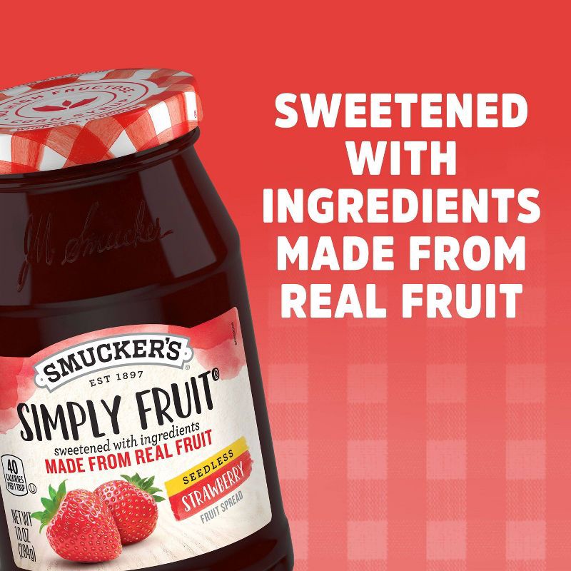 slide 3 of 4, Smucker's Simply Fruit Seedless Strawberry Fruit Spread - 10oz, 10 oz