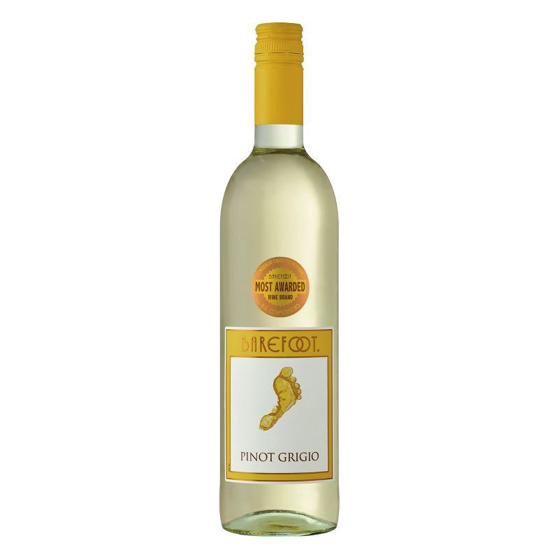 slide 4 of 8, Barefoot Cellars Pinot Grigio White Wine - 750ml Bottle, 750 ml