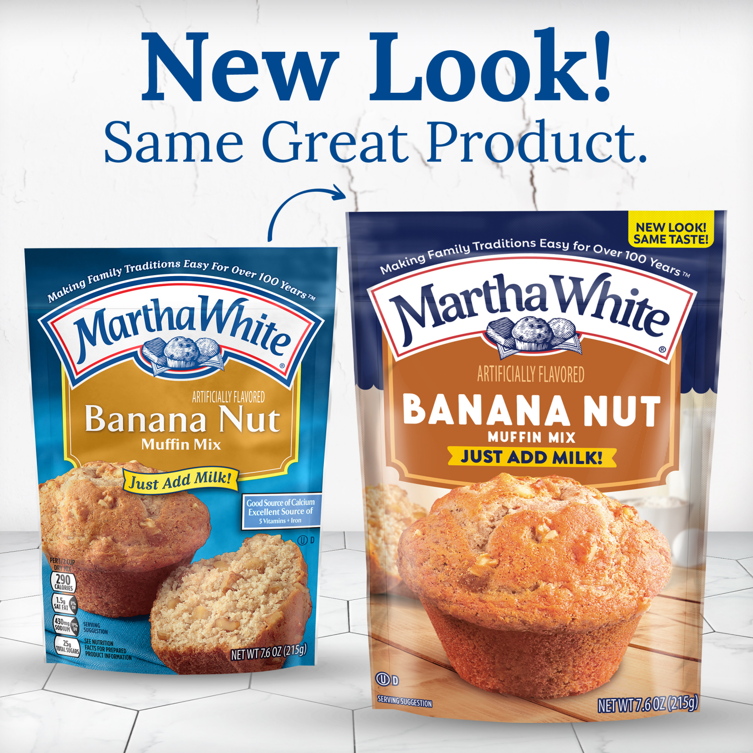 slide 4 of 8, Martha White Banana Nut Muffin Mix, 7.6 Oz Bag, 7.6 oz
