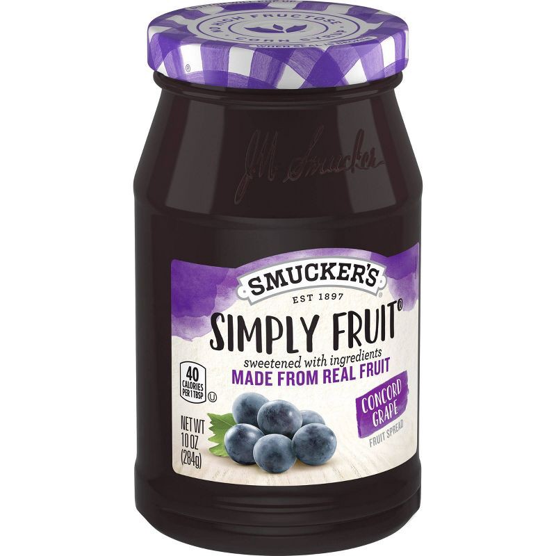 slide 3 of 5, Smucker's Simply Fruit Concord Grape Fruit Spread - 10oz, 10 oz