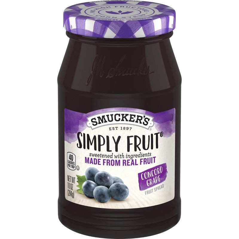 slide 1 of 5, Smucker's Simply Fruit Concord Grape Fruit Spread - 10oz, 10 oz