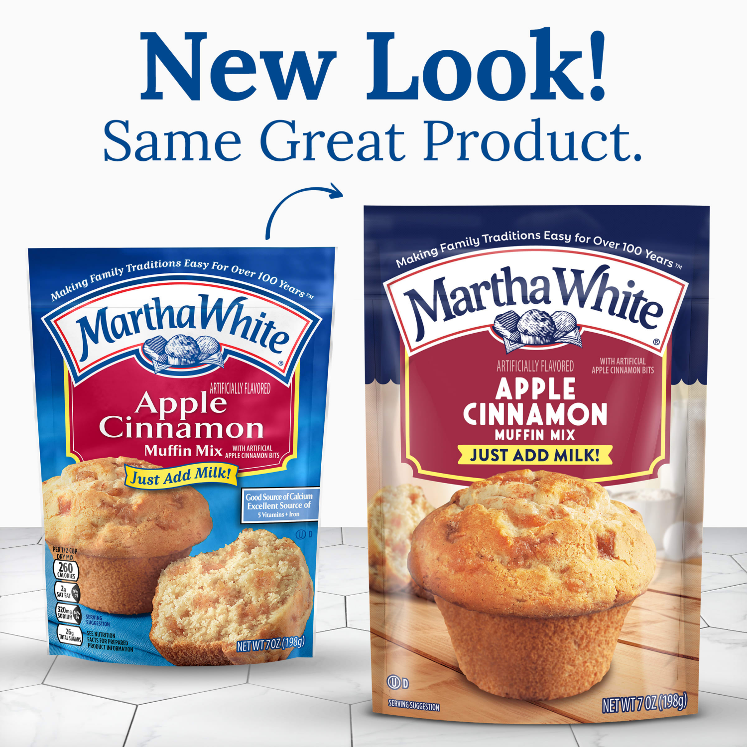 slide 6 of 8, Martha White Apple Cinnamon Muffin Mix, 7 Oz Bag, 7 oz