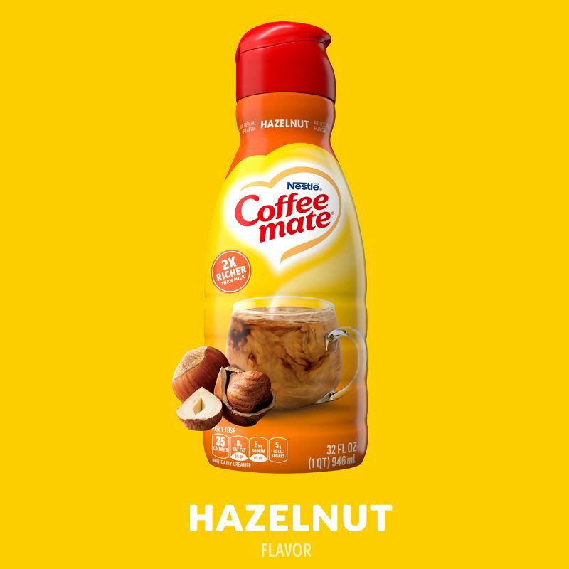 slide 3 of 12, Coffee mate Hazelnut Coffee Creamer - 32 fl oz (1qt), 32 fl oz, 1 qt