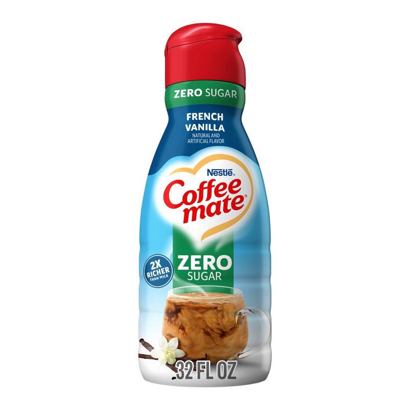 slide 1 of 10, Coffee mate Sugar Free French Vanilla Coffee Creamer - 32 fl oz (1qt), 32 fl oz, 1 qt