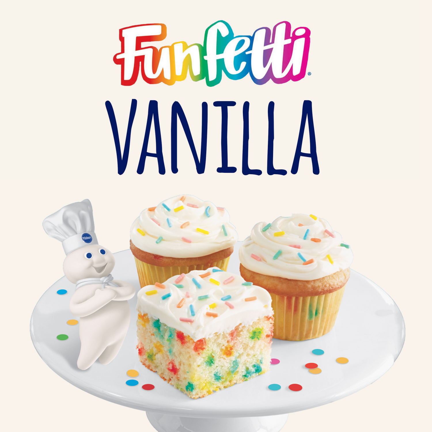 slide 2 of 5, Pillsbury Funfetti Vanilla Frosting 15.6 oz, 15.6 oz